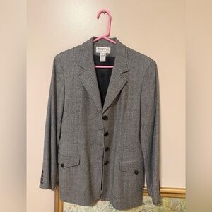 Talbots Collection 100% Wool Houndstooth Blazer